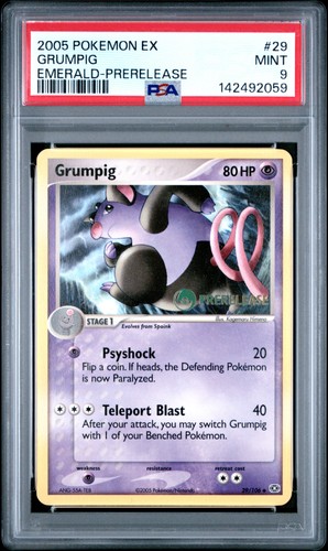 Grumpig graded PSA 9 for sale on eBay