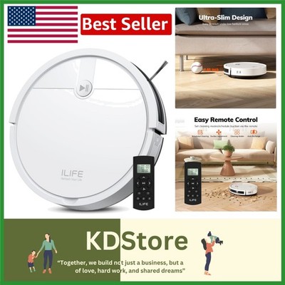 Effortless Cleaning with V2 Slim Robot Vacuum - 120 Mins Runtime, Auto Clean