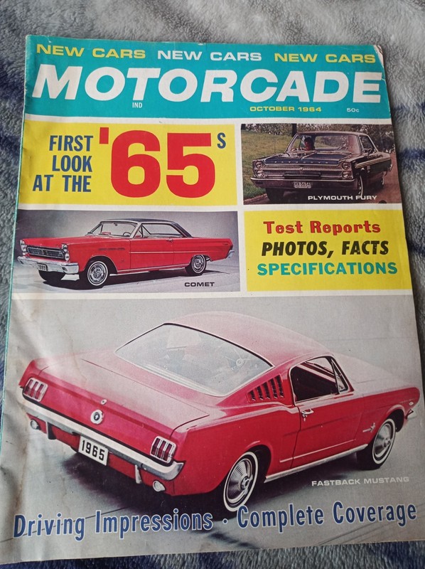 Motorcade Magazine October, 1964 first look at the 1965 cars