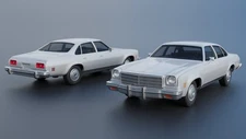 ABS-LIKE RESIN 3D PRINTED 1/25 1974 CHEVROLET MALIBU 4 DOOR FULL KIT