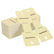 PATIKIL 100 Pcs Jewelry Display Cards, 4.7x1.8Inch Blank Necklace Yellow