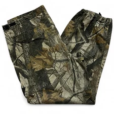 Outfitters Ridge Realtree Hardwoods Camouflage Camo Cargo Pants XL Hunt 40 x 32