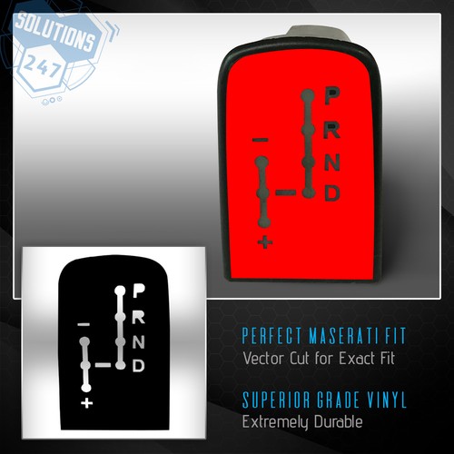 For Maserati Granturismo Quattroporte Gear Shifter Indicator Decal Chrome Vinyl - Picture 2 of 15