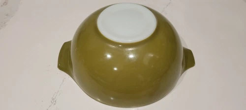 Vintage Pyrex Verde Avocado Green Cinderella Mixing Nesting Bowl 2.5 Qt #443-EUC