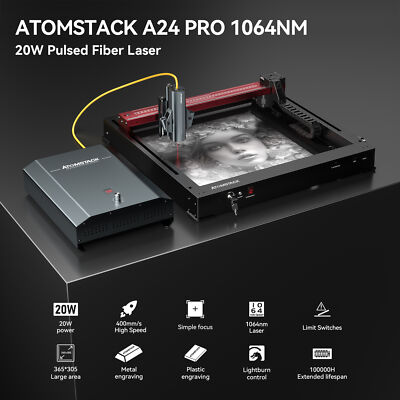 ATOMSTACK A24 PRO Infrarot-Lasergravierer, CNC Lasergraviermaschine 36000mm/min