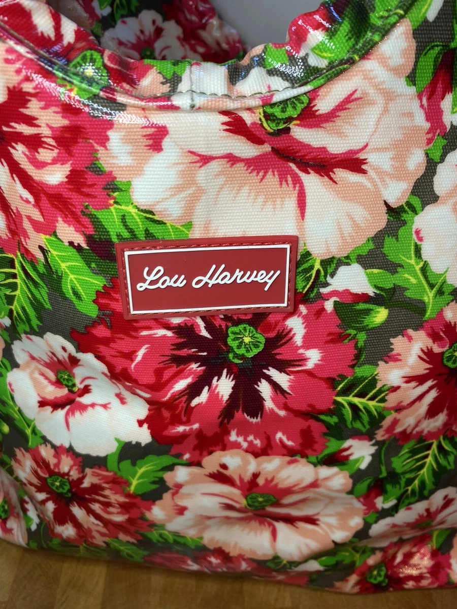LOU HARVEY NWT Pink Floral Beach Bag New! | eBay