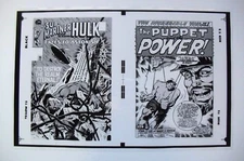 Production Art TALES TO ASTONISH #98 cover & splash DAN ADKINS, MARIE SEVERIN