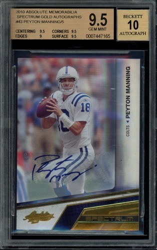 Peyton Manning [Spectrum Gold] #43 2010 Panini Absolute Memorabilia card