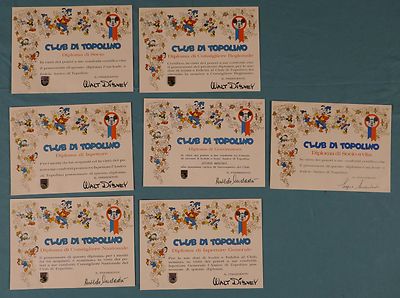 Walt Disney - Mickey Mouse Club: Diplomas, Folders & Various Gadgets