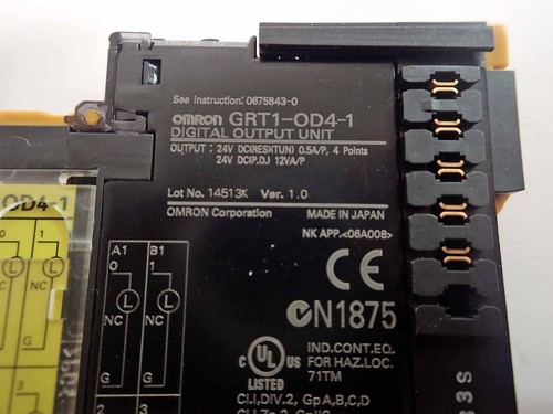 OMRON GRT1-OD4-1 DIGITAL OUTPUT UNIT OUTPUT: 24V C 0.5A/P, 24V DC(P.D.) 12VA/P - Picture 7 of 8