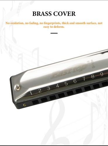 EASTTOP T002 10Hole Harmonica 20Shade Blues Harmonica Mouth Organ Harmonica Gift - Picture 8 of 12