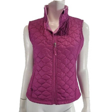 L.L. Bean girls quilted thinsulate vest Nylon L  14 - 16  pinkish/light purple