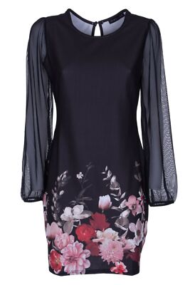Melrose Damen Kleid Gr.34,36,38,40,42,44 schwarz geblümt  59,99   NEU