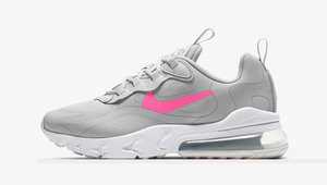 Nike Air Max 270 React Gs Grey Digital Pink Trainers Shoes Uk 4 4 5 5 5 5 Ebay