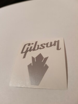 GIBSON SG,ES,USW. AUFKLEBER HEADSTOCK DECAL VINILIC Silver