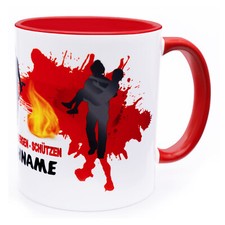 Berufs & Freiwillige Feuerwehr Tasse mit Name Geschenk Mann Frau Zubehör Prüfung