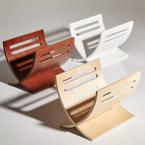 Zeitungsständer Zeitschriftenhalter Zeitungshalter Holz Ablage Natur Homestyle4u - Bild 11 von 12