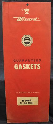 Vintage NOS Wizard R6088 Packaged Fel Pro 8025 Head Gasket 1962 - 1967 Ford V8