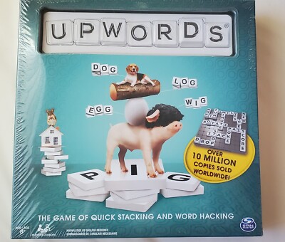 Upwords Board Game Of Quick Stacking And Word Hacking By Spin Master New Sealed