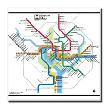 Washington DC (WMATA) Metro DC Metrorail System Map Magnet - NEW for 2025