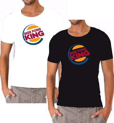 BEER PONG KING FUNSHIRT SPRÜCHESHIRT WASEN WIESN MALLE HERREN T-SHIRT PARTY NEU