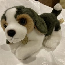 Beagle Miyoni Tots By Aurora Plush Soft White  Brown Dog Stuffed Animal Pup 10"