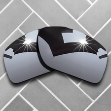 Polarized Silver Chrome Mirror Replacement Lenses for-Oakley Big Taco
