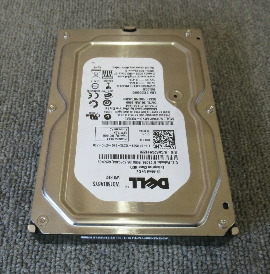 Dell FM569 WD1601ABYS-18C0A0 160GB 7200RPM SATA 3Gbps 16MB 3.5" Internal HDD - Image 3 of 4