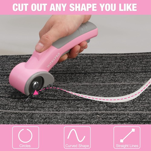 WORKPRO Crafting Cordless Electric Scissors 4V Rotary Cutter Rechargeable Shears - Picture 6 of 14