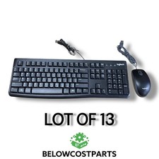 Lot of 13 Logitech K120 YU0036 QWERTY USB Wired Keyboard 810-002182 Mouse
