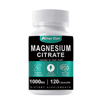Magnesium Citrate 1000mg Capsules Super Strong Effective 120 Pcs 2 Month Supply