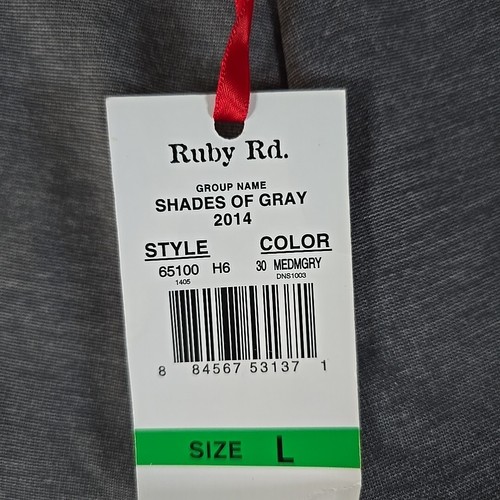 Ruby Red Pants Womens Large Gray Casual Workwear Classicore Normcore - Picture 4 of 7