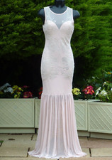 LIPSY VIP Nude Pink Maxi Dress Size 10 UK Evening Wedding Ball Cruise PROM BNWT2