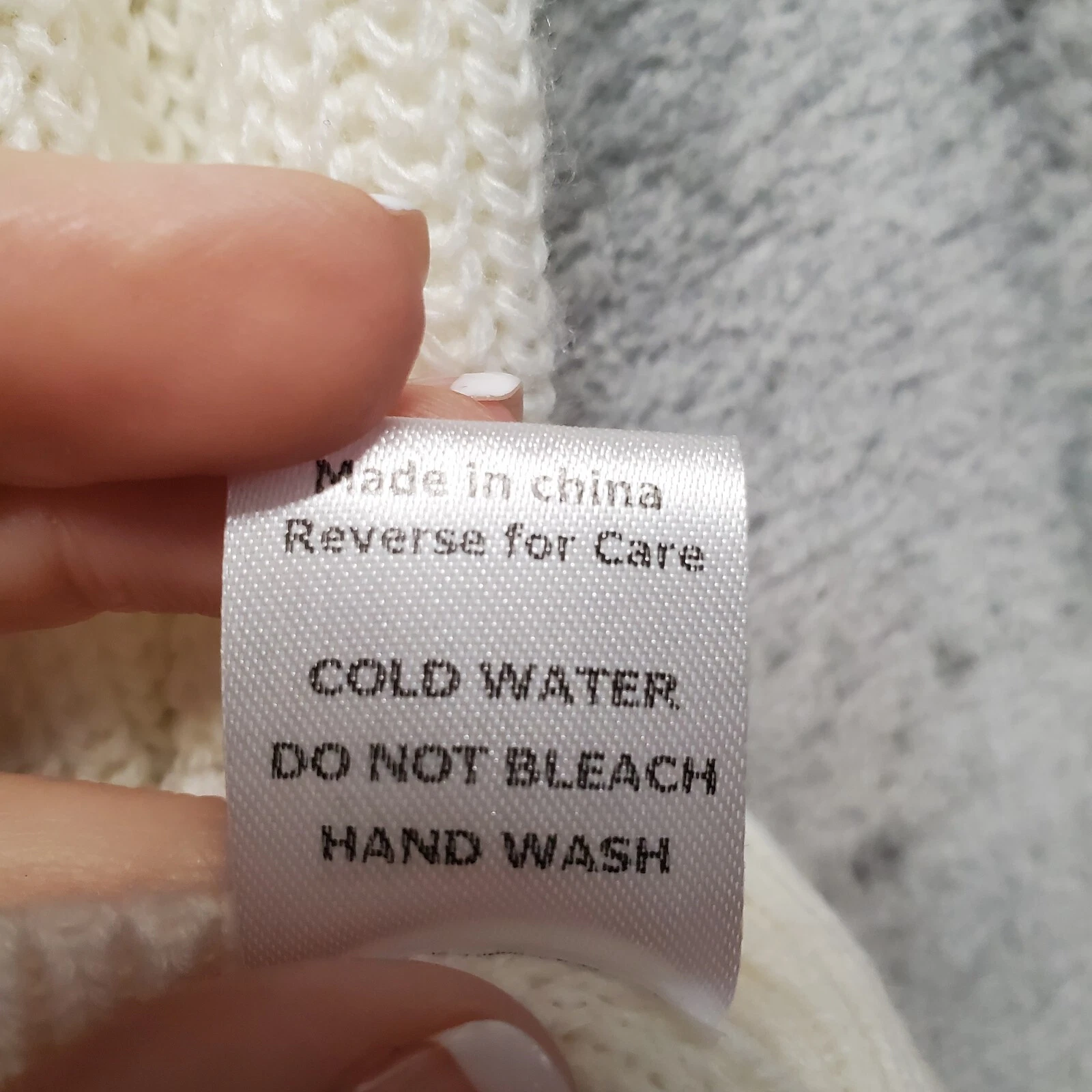 OFF WHITE Maglione donna Lumiere piccolo bianco sporco girocollo maglia tinta unita midi abito tasche