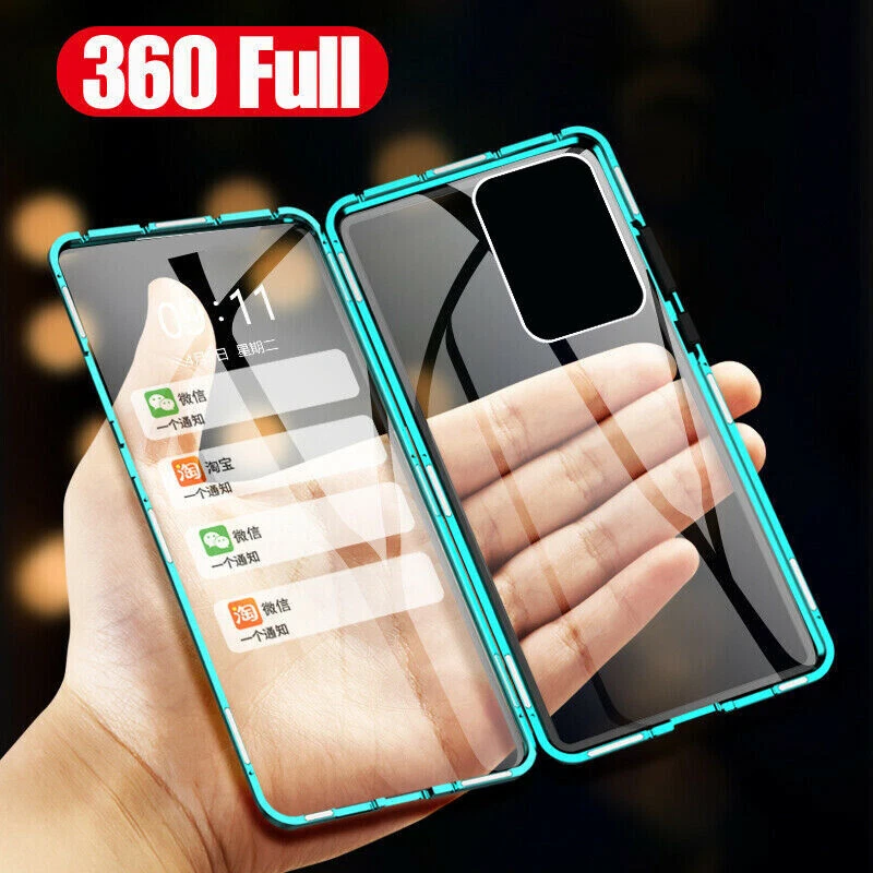 360° Magnetic Double Side Glass Metal Case for Samsung S25 S24 S23 S22 Ultra A54 - Image 2 of 4