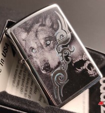 Zippo Wolf/Trible/Skull Motiv, 60000464  High Polish Chrome