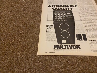 JBF69 ADVERT 8X5 PREMIER EXPRESS FOUR AMP FROM MULTIVOX