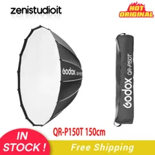 US Godox QR-P150T 150cm Parabolic Softbox Quick Release Light Diffuser Soft Box