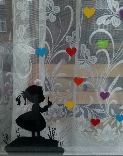 Girl / Boy Blowing Rainbow Hearts Vinyl Decal / Wall Art / Window Decal - Picture 6 of 42