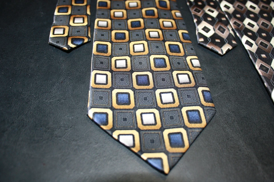 Corbata Seda George Harve Benard 100% Seda Lote de 3 Foto 2 de 4