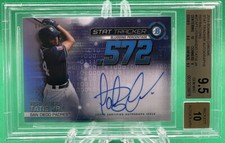 2019 Bowman Chrome Fernando Tatis Jr STAT TRACKER REFRACTOR Auto /99 BGS 9.5/10