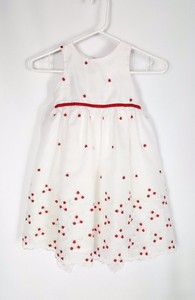 Marmellata-Toddler-Girls-Christmas-Holiday-Party-Dress-Size-4T-White-Red-Sash