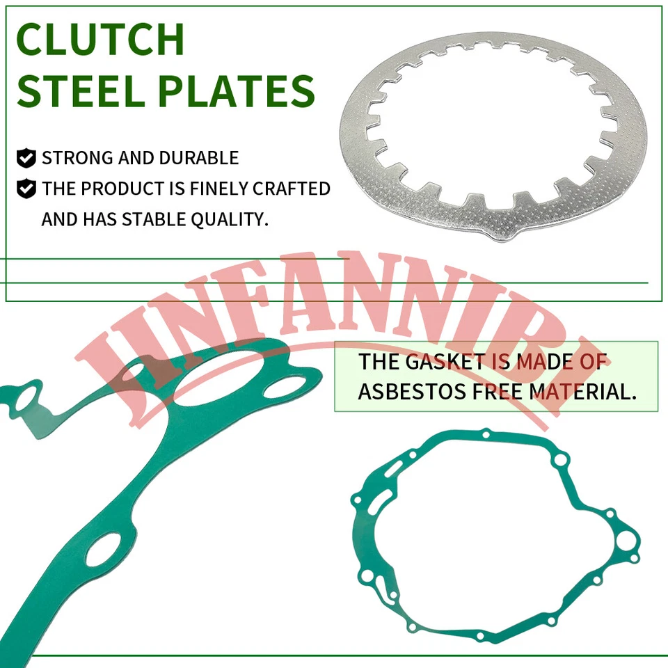 Clutch Friction Plates Springs Gasket for Yamaha Trailway 200 TW200 1987-2021 Foto 3 de 4