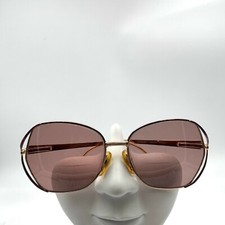 Vintage Lamy Carrie Purple Gold Metal Oval Sunglasses FRAMES ONLY