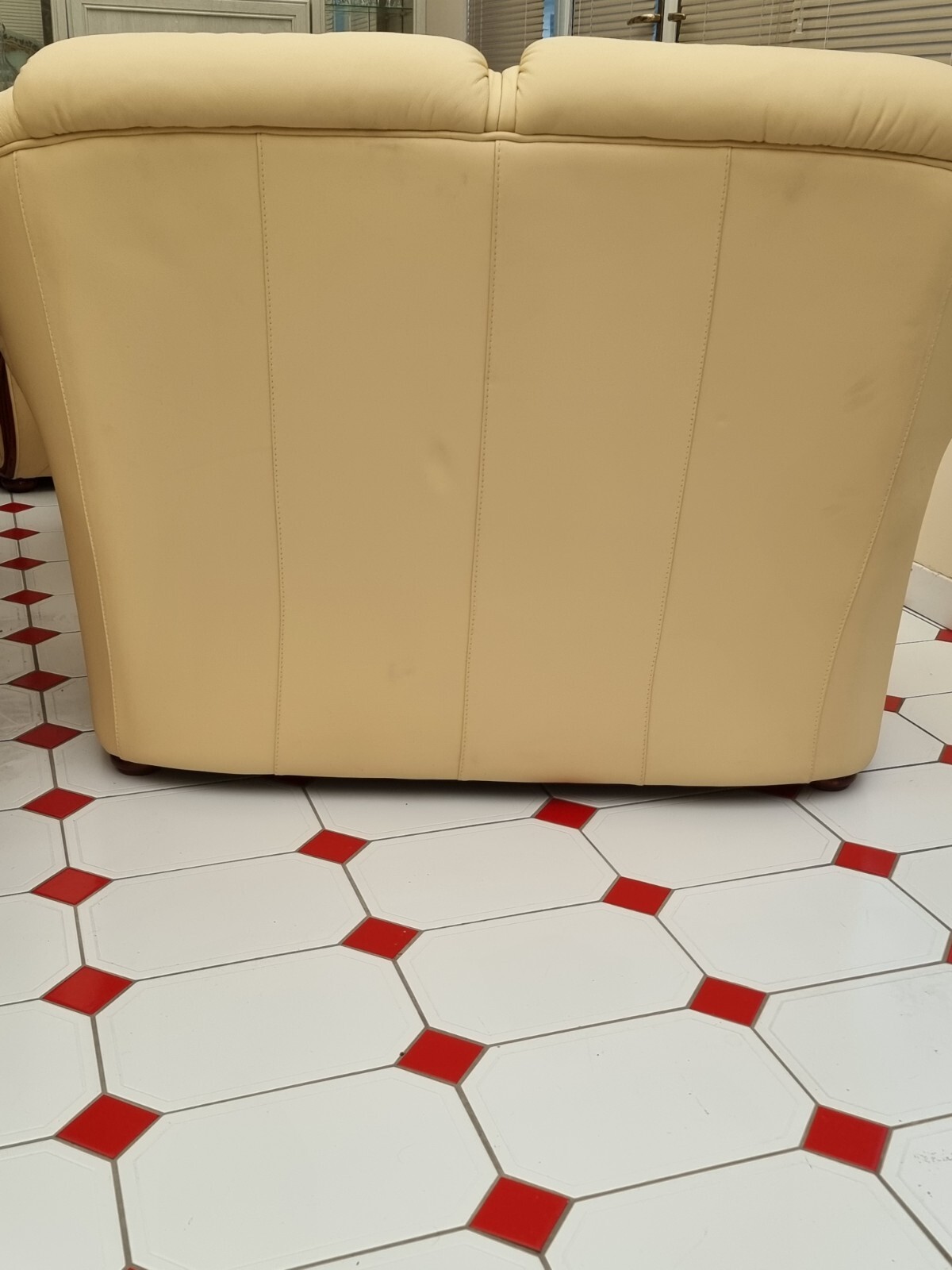 leather 3 piece suite used furniture eBay