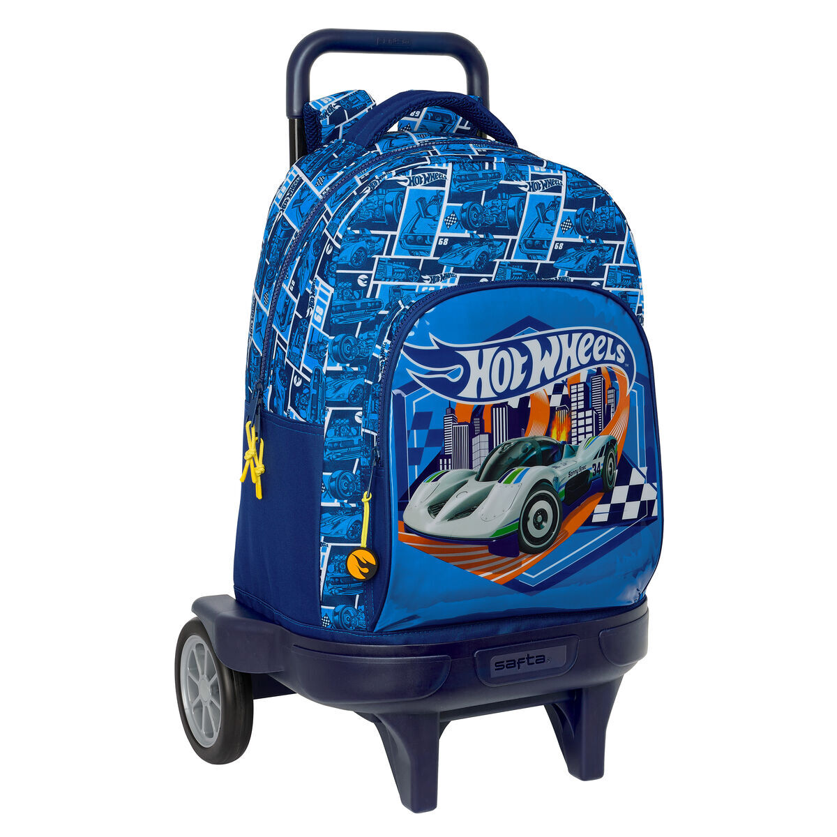 Trolley per la Scuola Hot Wheels Sonny Blu Marino 33 x 45 x 22 cm