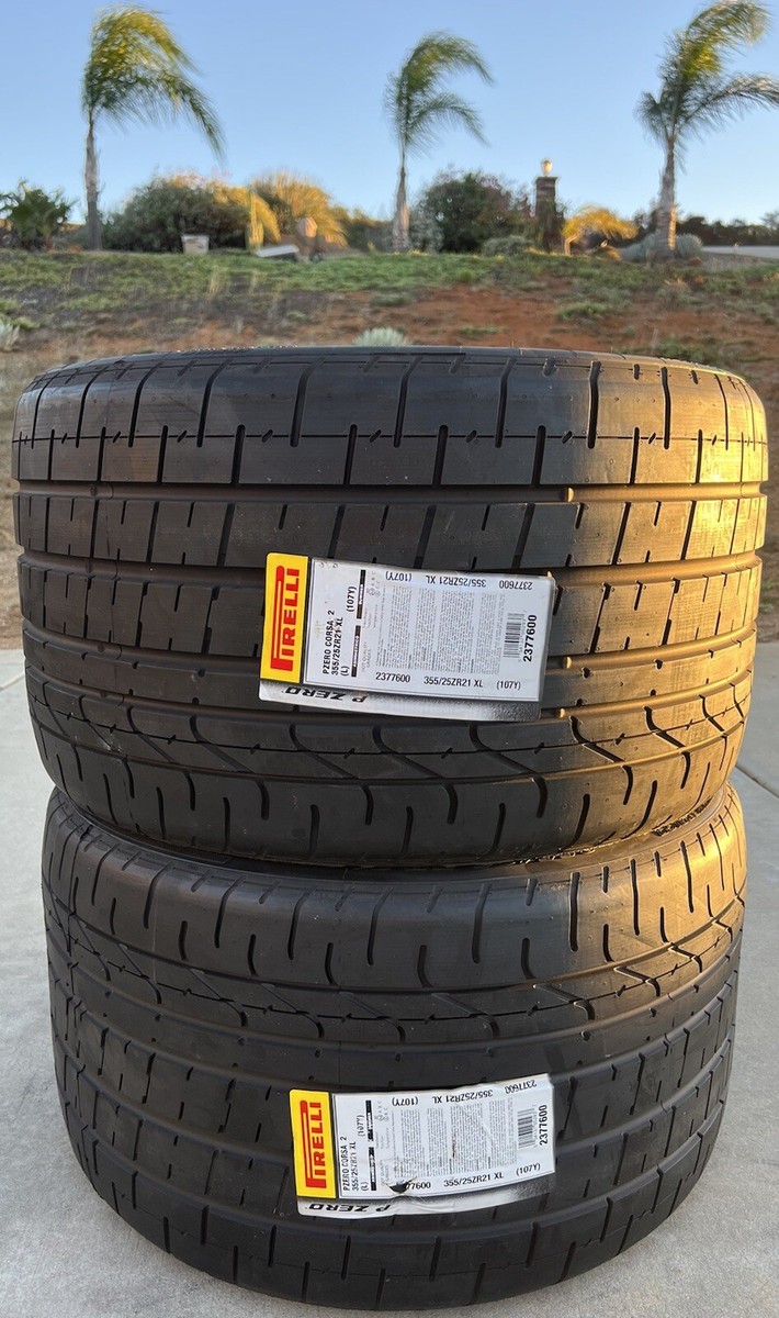 TWO BRAND NEW 355/25ZR21 Pirelli P Zero Corsa 2 Lamborghini TWO BRAND NEW 355/25ZR21 Pirelli P Zero Corsa 2 Lamborghini