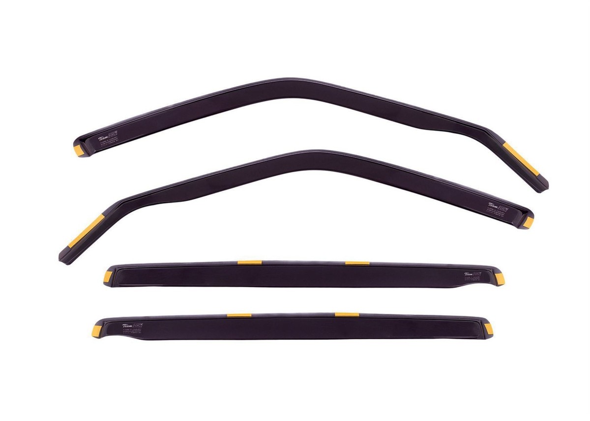Deflettori D'Aria Heko Per Ssangyong Rexton 2002-2017 - Set 4 Pezzi Anteriore/Posteriore, Nero, Antipioggia