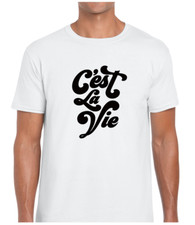 C'EST LA VIE COOL MENS T SHIRT FRENCH PARIS DESIGN FASHION TOP NEW PREMIUM