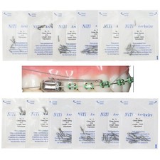 Dental Orthodontic Niti Closed Coil Spring Arch Wires Eyelets 010 012 014 6/9mm